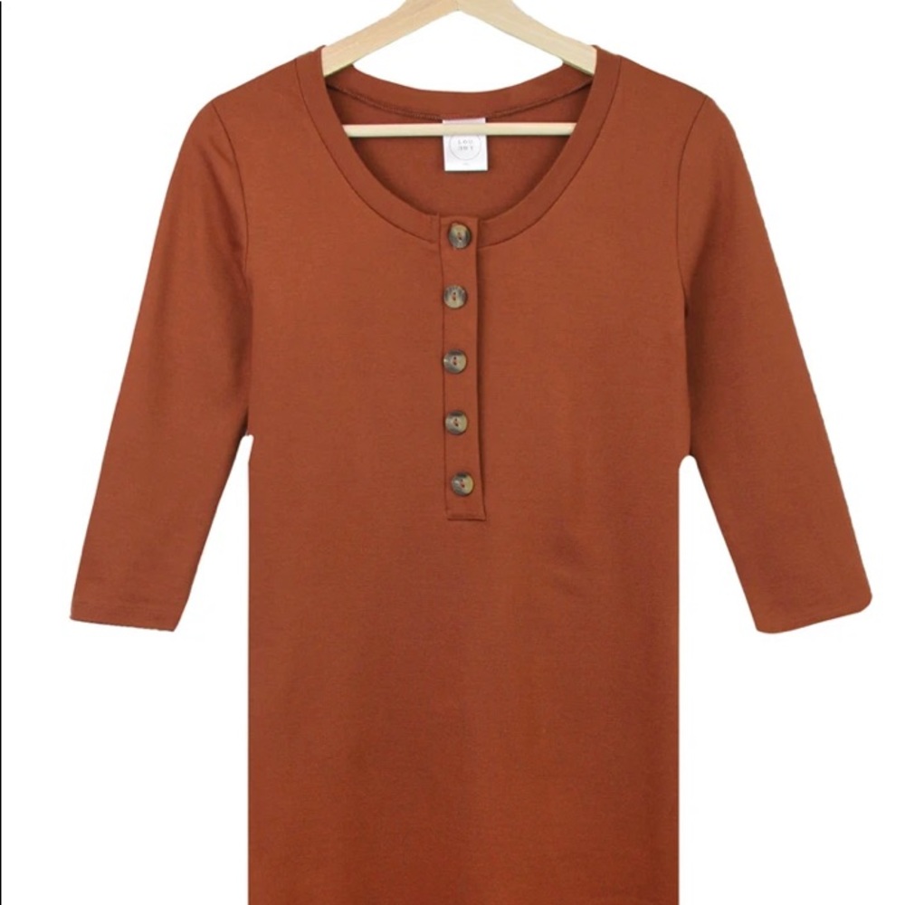 Lou Lou and company xxs copper everyday maternity dress! New without tags!